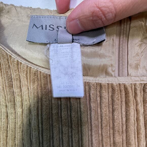 Vintage Misselleci Les Copains Corduroy Dress Caramel Brown Italy Size 42 / 11 - Picture 4 of 9